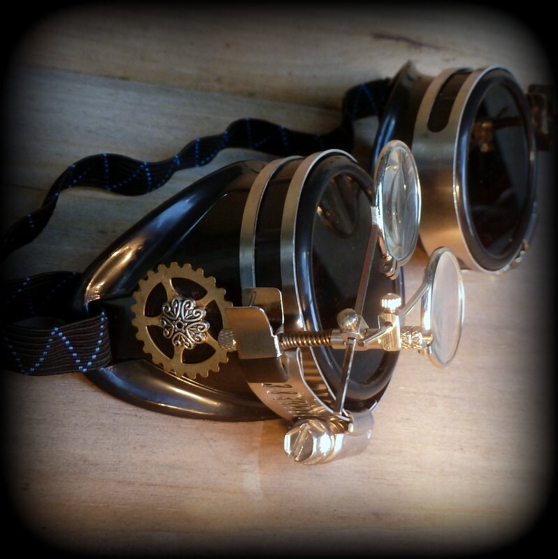 Steampunk goggles glasses Time Travel Crazy Scientist's Etsy
