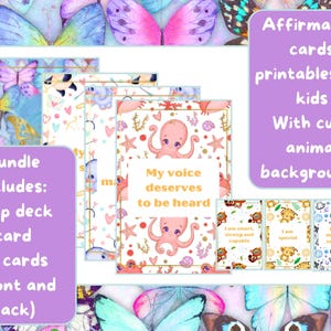 Cartes d'affirmation imprimables pour enfants