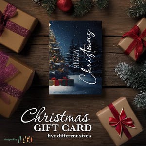 Cartão de presente de Natal, Cartão de presente, Cartão de feliz Natal, Cartão postal