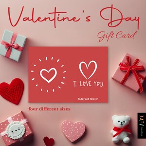 Valentinstag Geschenkkarte, Geschenkkarte, Valentinstag, LOVE, Postkarte