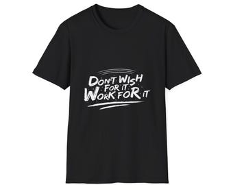 Work for It: Motivational Quote Typography, Black and White Minimalist Design