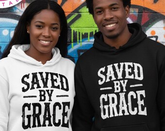 Saved by Grace PNG | Distressed Christian Shirt Design (Digital Download)
