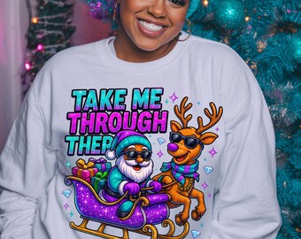 Llévame por ahí, trineo de Papá Noel PNG