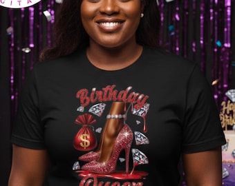 Birthday Queen Glam Heels Shirt Design (Digital Download)