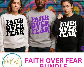 Faith Over Fear PNG Bundle | Christian Shirt Design (Digital Download)