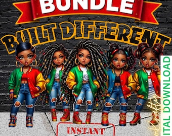 Reina de la Melanina PNG, Chica Negra de complexión diferente (Descarga digital)