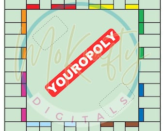 Custom Monopoly Board Game Template, DIY Printable (PDF Download)