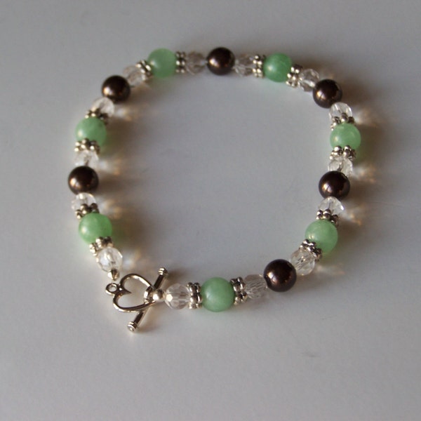 Green and Brown Ankle Bracelet