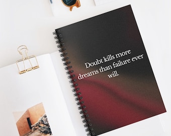 Inspirational Spiral Notebook - Ruled Lines, Motivational Journal for Self-Discovery, Dream Planner, Creative Writing, Gift for Students