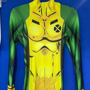 Custom Movie Cartoon Cosplay Costume Rogue Cosplay Bodysuit Green Suit Handmade Custom From Picture Custom Jumpsuit for X-men