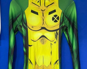 Custom Movie Cartoon Cosplay Costume Rogue Cosplay Bodysuit Green Suit Handmade Custom From Picture Custom Jumpsuit for X-men