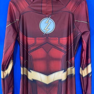 Custom Jumpsuit Handmade Cosplay Costume Tailored Cartoon Bodysuit Flash Cosplay Halloween Party Suit