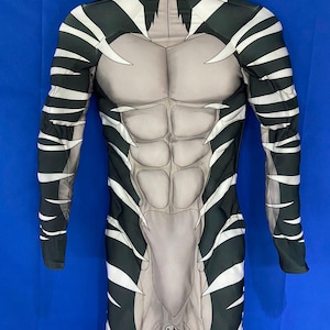 Zebras Cosplay Animals Muscle Suits Custom Cosplay Costume Party Cosplay Suit Kids Muscle Suit Cosplay Black White Muscle Outfit with Tail