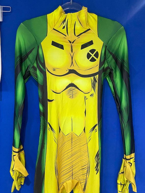 Custom Movie Cartoon Cosplay Costume Rogue Cosplay Bodysuit Green Suit Handmade Custom From Picture Custom Jumpsuit for X-men