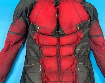 Handmade Deadpool Muscle Suit: Custom Cosplay Costume with Headgear