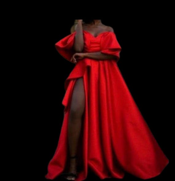 High split prom dress, Women fashion,Evening dress, Gala wear,prom fashion,prom outfit,African fashion,African style, Women clothing