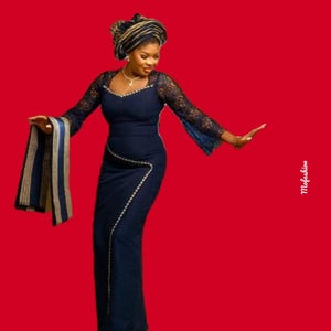 Aso oke traditional clothing, Aso oke design,Aso oke fabric, Aso oke styles, Wedding guest dress, African clothing, women fashion wears