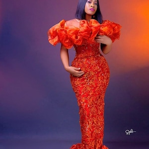 African women lace dress, lace dress style, lace fabric, Church dress, women styles, women clothing, African dress, traditional clothing