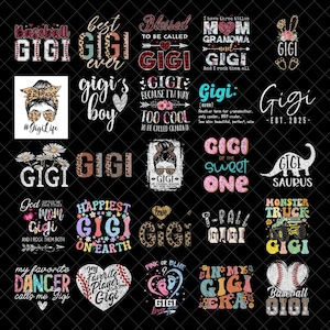 Gigi PNG Bundle, Blessed to Be Called Gigi, Funny Gigi Life Png, Gigi Shirt Design, Cute Gigi Quotes PNG Files, Sublimation Design