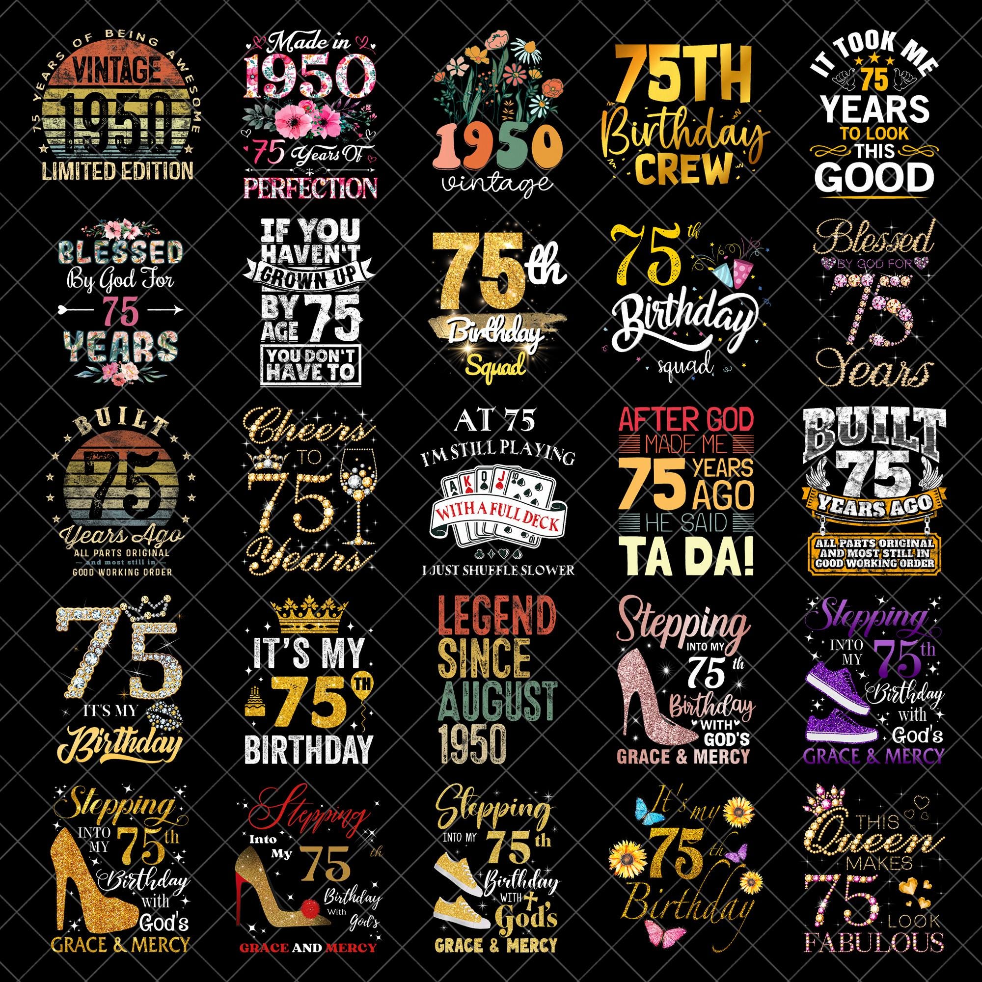 75th Birthday Gift Shirt For Men - "Gettin' Old Pissy And Cranky" Customizable With Birth Year, Classic Fit, Various Sizes