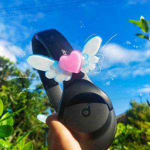 Heart Wings Headphone Accessories -  Stylish Headphone Accessory, Unique Valentine’s Day Gift for Music Lovers