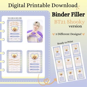 BT21 Shooky | Digital Printable Binder Fillers | Photocard Binder Placeholder | Digital Download