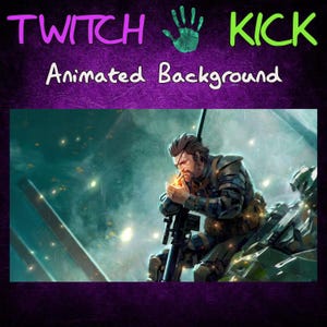 Metal Gear Twitch / Kick Streaming Background, Animated, Overlay, Emote