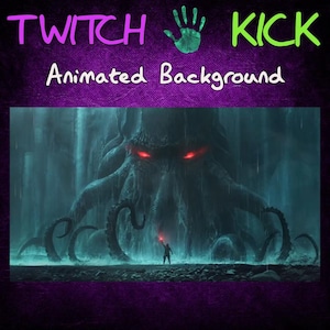 Kraken Twitch / Kick Streaming Background, Animated, Overlay, Emote