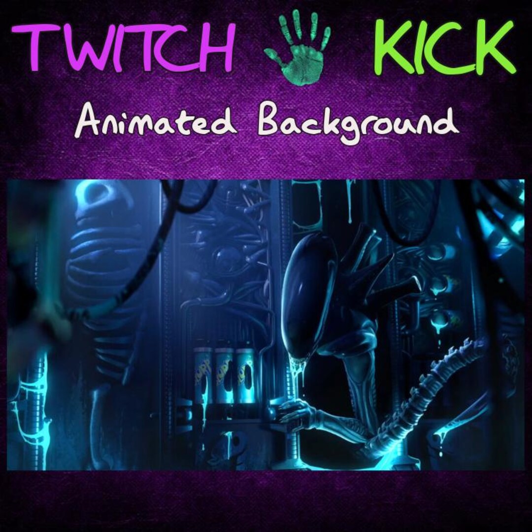 Alien + FREE Emote Twitch / Kick Streaming Background, Animated ...
