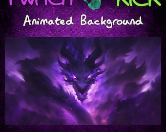 Dragon Twitch / Kick Streaming Background, Animated, Overlay, Emote