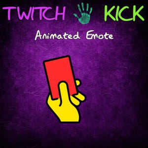 Carton rouge Twitch / Kick Streaming d'arrière-plan, animation, superposition, émoticône