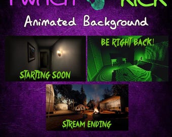 Phas Twitch / Kick Tracking Hintergrund, Animiert, Overlay, Emote, Screens