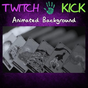 Tarot Twitch / Kick Livestream Hintergrund, Animiert, Overlay, Emote