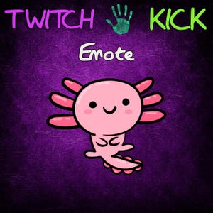 Axolotl Twitch / Kick Streaming Background, Animated, Overlay, Emote