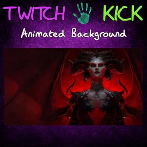 Queen of Hell Twitch / Kick / Youtube Streaming Bakgrund, Animerad, Overlay, Emote