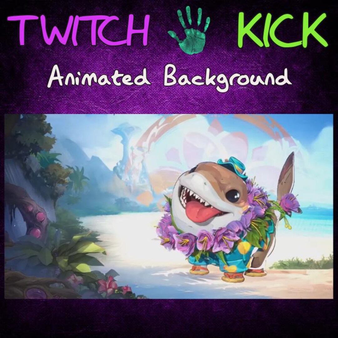 Sharky Jeff Twitch / Kick Streaming Background, Animated, Overlay ...