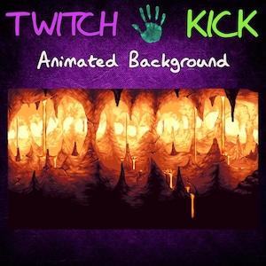Pixel Hell Twitch / Kick Streaming Background, Animated, Overlay, Emote