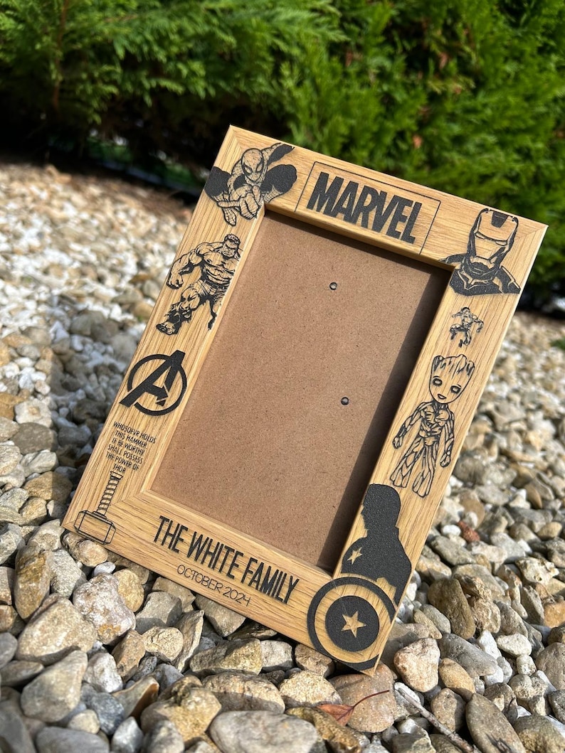Personalized Disney Marvel Wooden Photo Frame – 4x6 Keepsake - Etsy