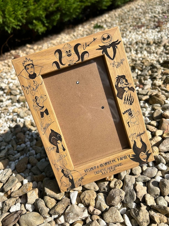 Disney Villains フォトフレーム Personalized Disney Villains Photo Frame – Laser Crafted Wooden