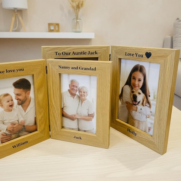 Personalized Wooden Photo Frame: Laser Engraved Keepsake Gift