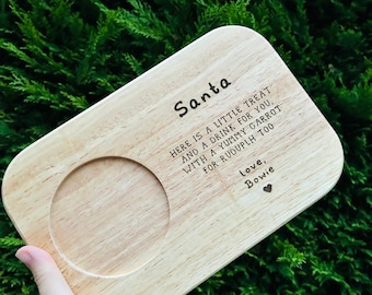 Personalized Santa Treat Board – Christmas Eve Wooden Keepsake
