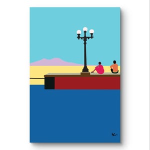 Poster A3 "Mergellina" in Stile Pop Art | Stampa Alta Qualità 300g Opaca - Design Originale Di Alessandro Catuogno