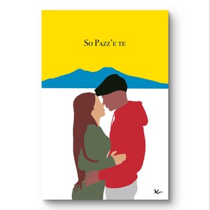 Poster A3 "So' Pazz' e' Te" in Stile Pop Art | Stampa Alta Qualità 300g Opaca - Design Originale Di Alessandro Catuogno