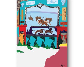 A3-poster "Casa Dei Ceii Pompei" in popartstijl | Hoogwaardige matte print van 300 g - origineel ontwerp van Alessandro Catuogno