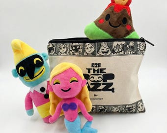 The POP-AZZ - I pupazzi originali della città di Napoli ! - Peluches di design collezionabili - Con pochette in canvas naturale inclusa!