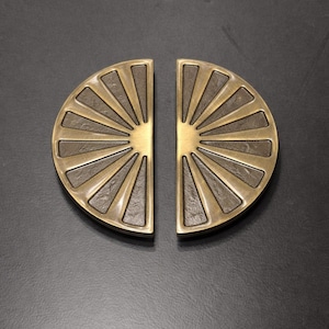 Solid Brass Half Moon Door Handles – Moroccan Vintage Gold Cabinet Pulls