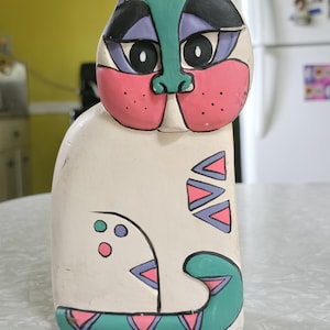 vintage hand sculpted laurel burch cat figurine