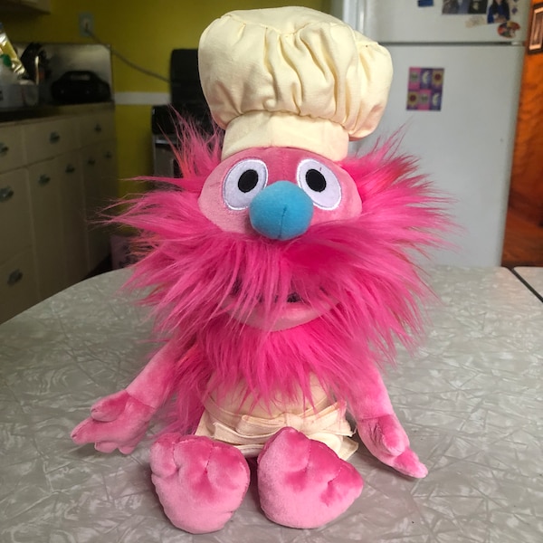 Sesame Street, chef, Gonger, Muppet, plush hot pink hat