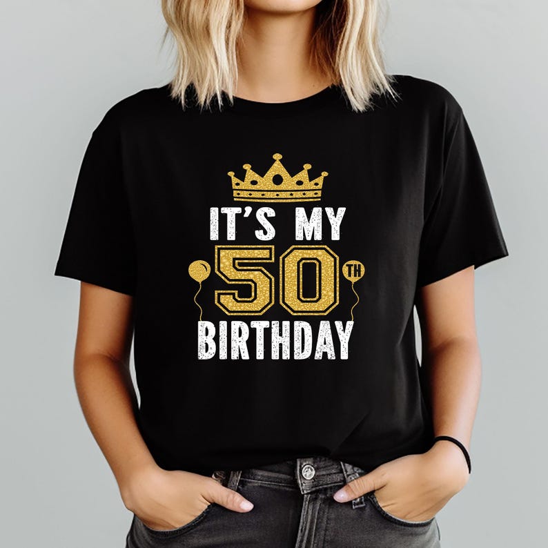 50th Birthday PNG Bundle, It’s My 50th Birthday PNG, Golden Birthday ...
