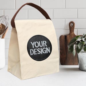 Personalized Lunch Bag Add Names and/or Dates, perfect Custom Christmas Birthday Gift for Fathers with Embroidery Print Design